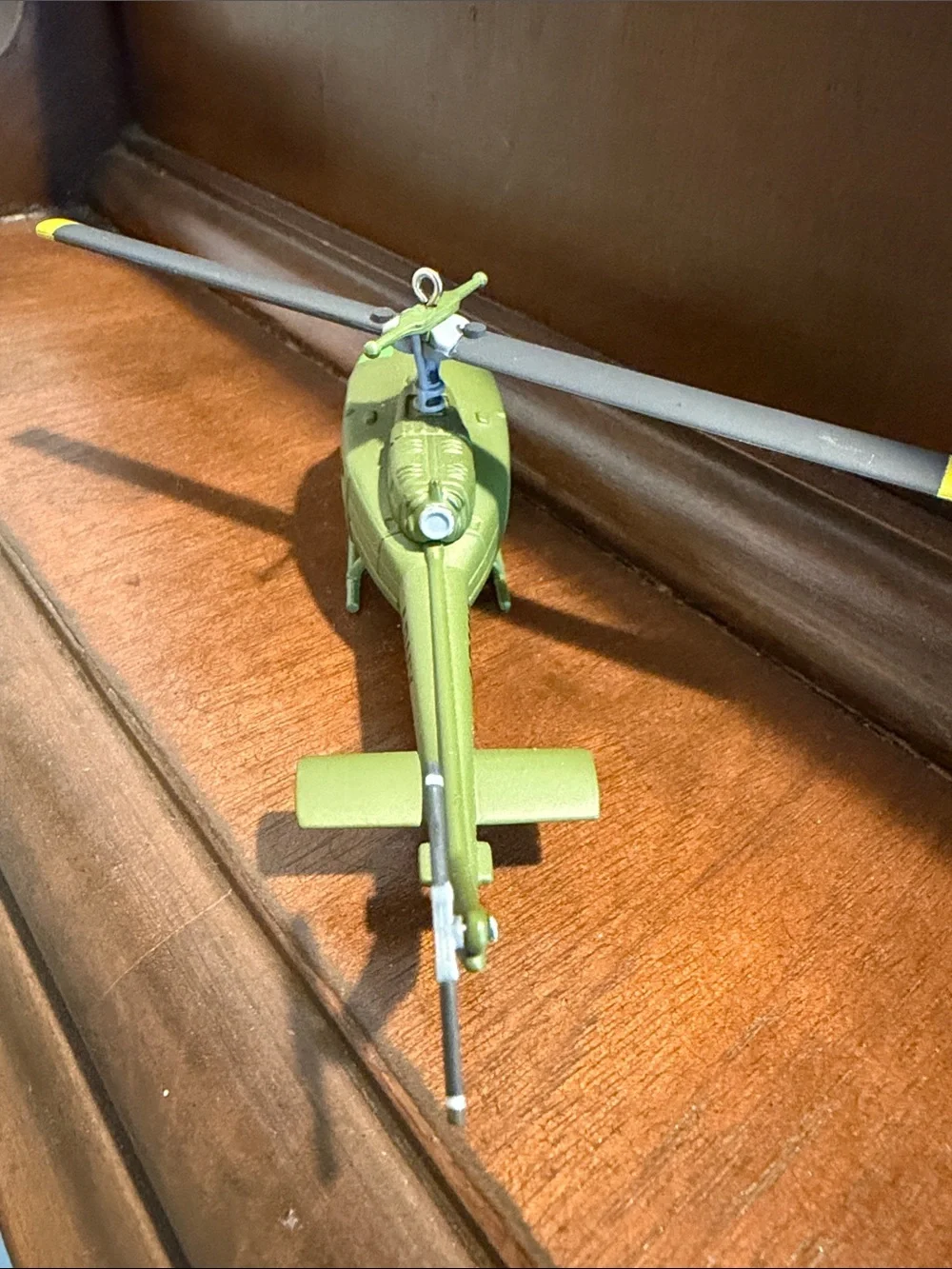 Hallmark green Army Huey helicopter keepsake ornament